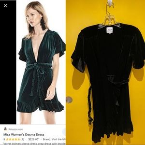Black Misa wrap dress size xs like new